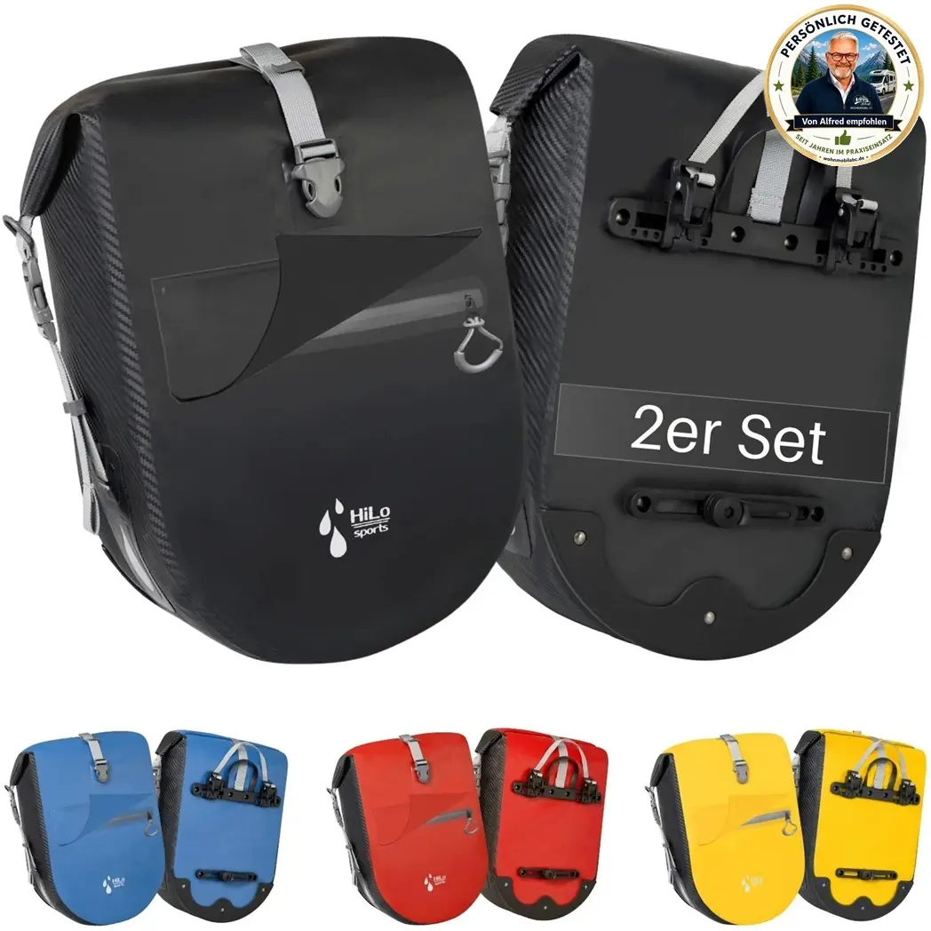 HiLo sports® - 2 Stk Fahrrad Hinterradtasche HiLo sports® - 2 Stk Fahrrad Hinterradtasche wasserdicht 25L