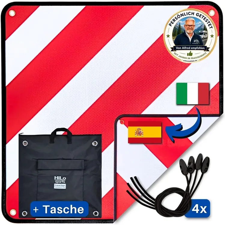 HiLo sports® - Fahrradträger Warntafel HiLo sports® - Fahrradträger Warntafel Italien & Spanien